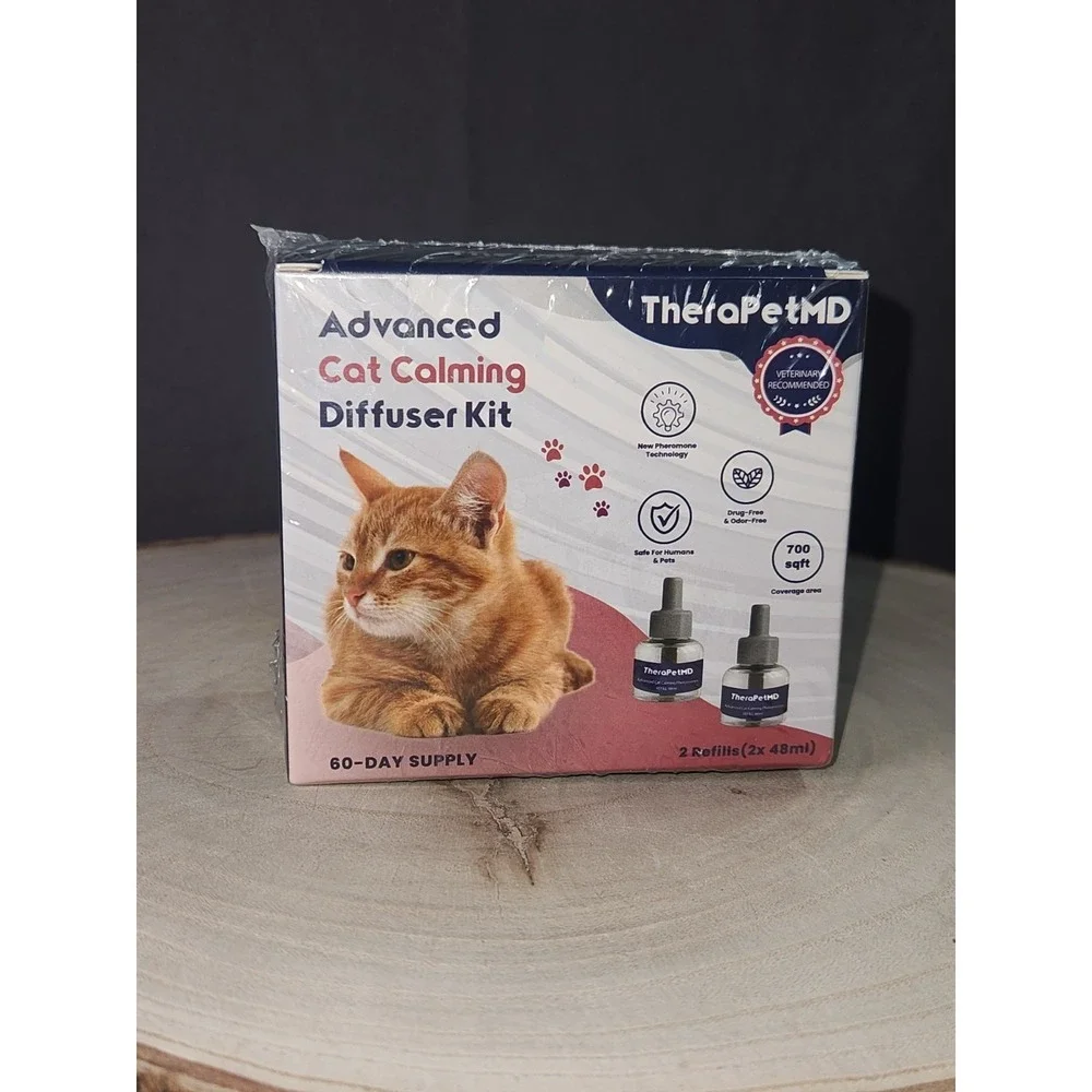 TheraPetMD Advanced Cat Calming Diffuser Kit‎ 60 Day Supply- 2 Refills